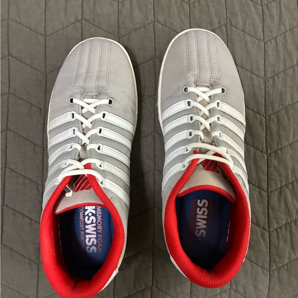 K-Swiss Men’s Gray and Red Sneakers Size 9